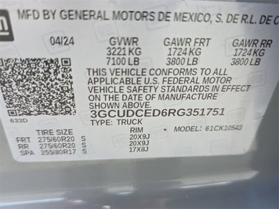 2024 Chevrolet Silverado 1500 Custom Trail Boss