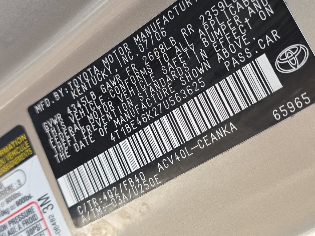 2007 Toyota Camry CE